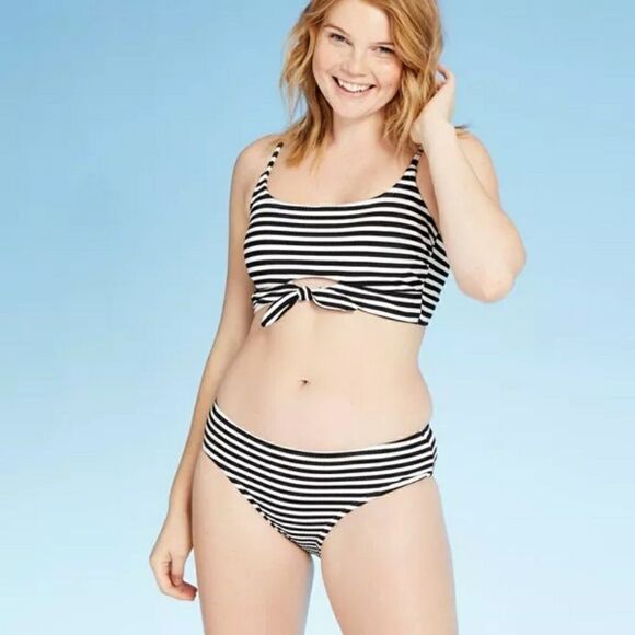 Women's New Ribbed Cheeky Hipster Swimsuit Bikini Bottom XL - Picture 5 of 8